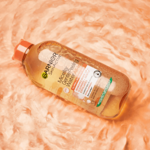 Garnier Micellar Gentle Peeling Water All-in-1 - 1% PHA & Glycolic Acid, Cleanse, Exfoliate & Glow 400ml