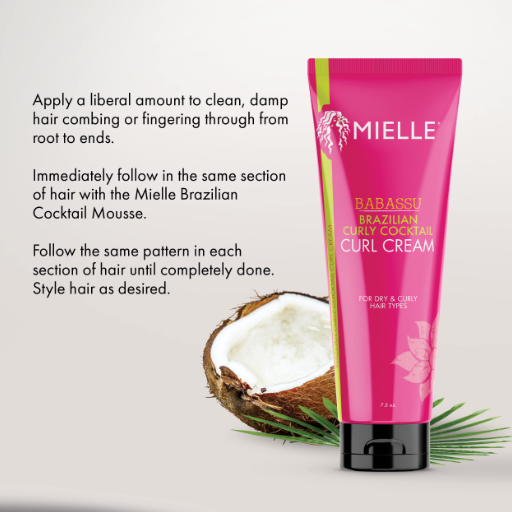 Mielle Organics Babassu Brazilian Curly Cocktail Cream 213g