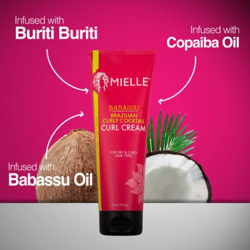Mielle Organics Babassu Brazilian Curly Cocktail Cream 213g