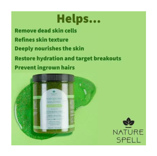 Nature Spell Dead Sea Salt & Bakuchiol Body Scrub 300ml
