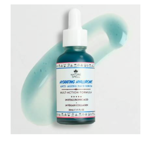 Nature Spell 2% Hyaluronic Acid + 1% Vegan Collagen Face Serum 30ml