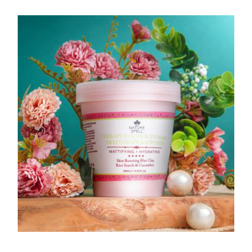 Nature Spell Therapy in a Jar Sweet Grape & Kiwi Seed Body Mask 200ml