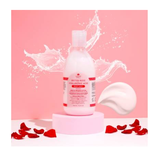 Nature Spell British Rose + Hyaluronic Acid Body Milk – Rose Allure Body Lotion 276ml