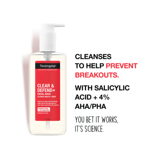 Neutrogena Clear & Defend Plus Facial Wash 200ml
