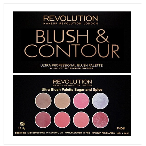 Makeup Revolution Ultra Blush Palette Sugar & Spice With Contour