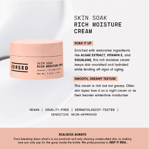 Versed Skin Soak rich moisture cream 43ml