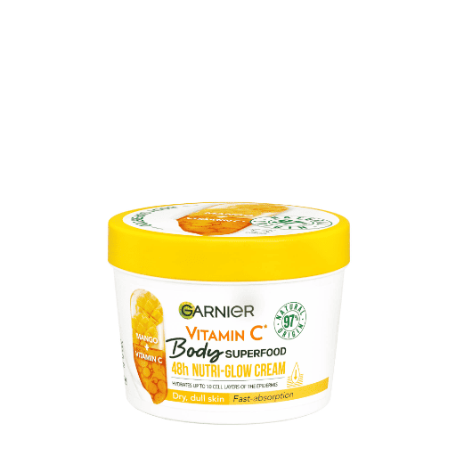 Garnier Body Superfood, Nutri Glow Body Cream Vitamin C & Mango 380ml