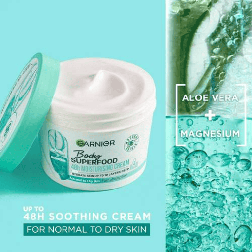 Garnier Body Superfood, Moisturising & Soothing Body Cream, Aloe Vera & Magnesium 380ml