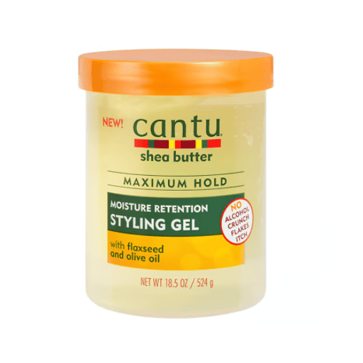 Cantu Shea Butter Maximum Hold Moisture Retention Styling Gel with Flaxseed and Olive Oil 524g
